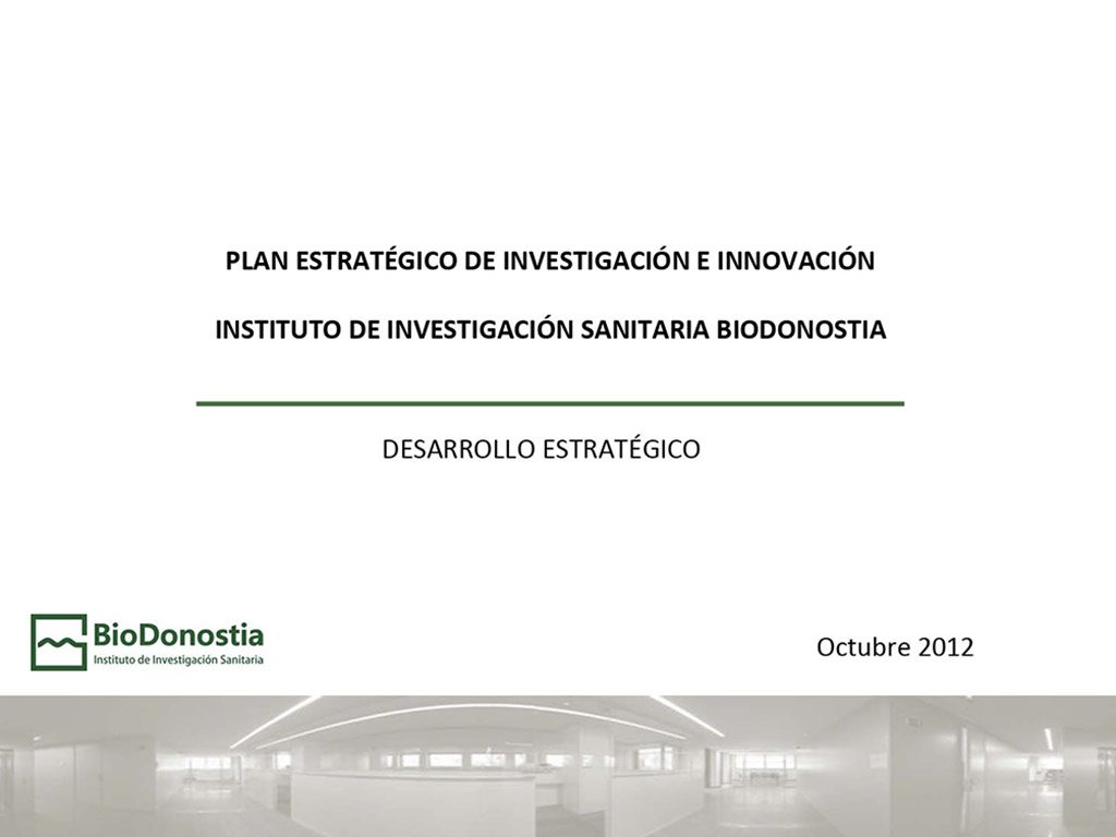 Plan Estratégico 2013-2017 IIS Biodonostia