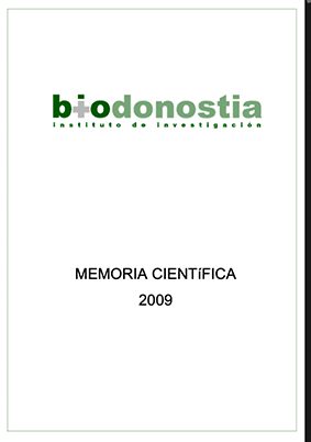 Memoria Cientifica IIS Biodonostia 2009
